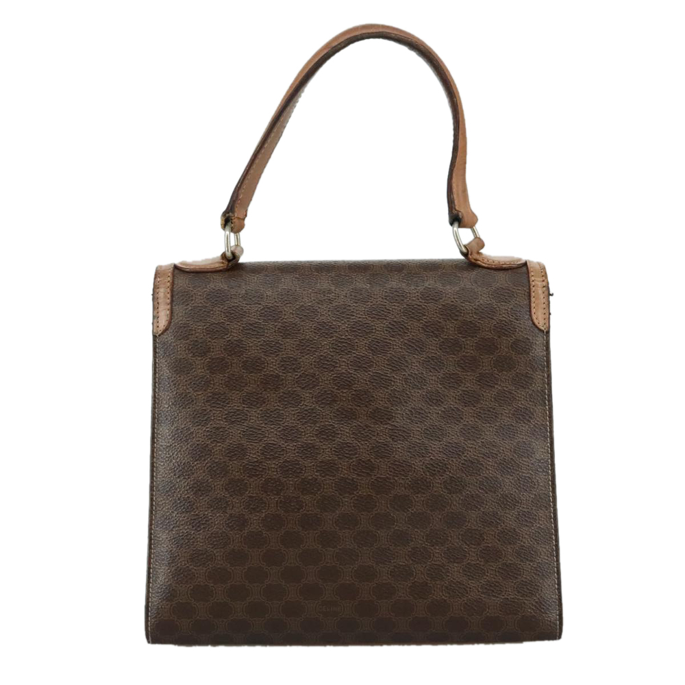 CELINE Macadam Canvas Hand Bag PVC Leather 2way Brown Auth bs21088 - Picture 2 of 16